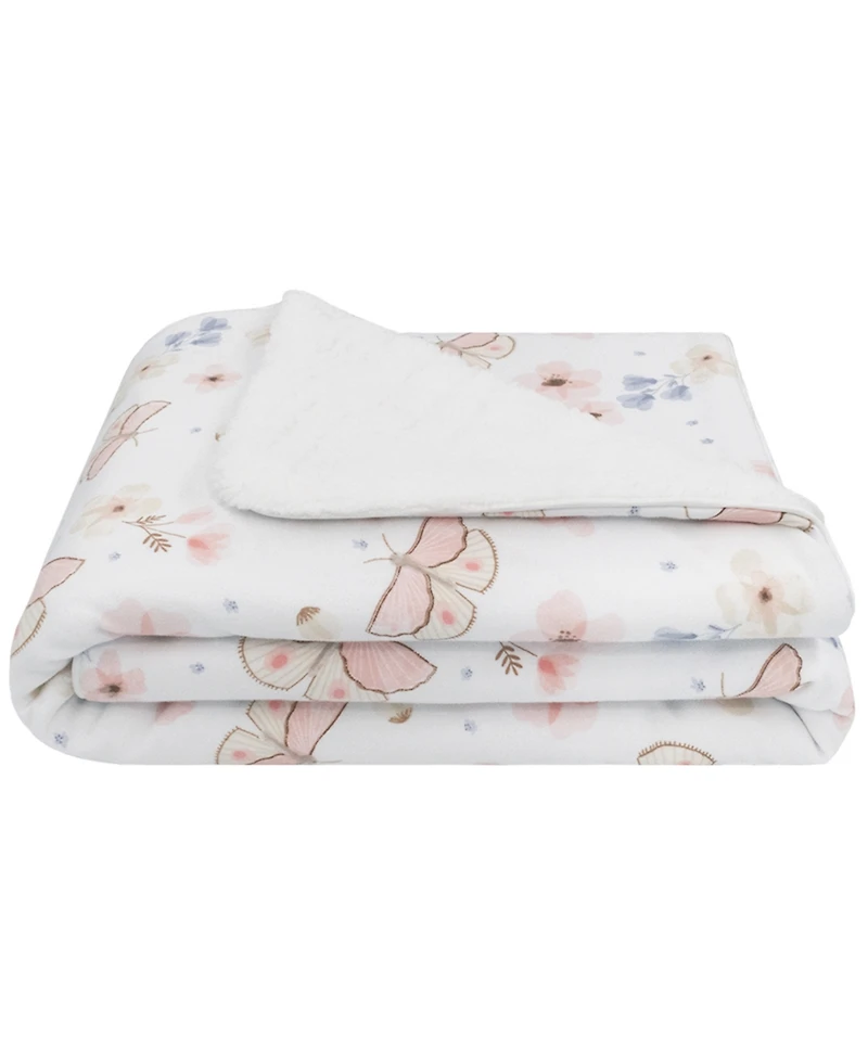 Living Textiles Baby Girls Jersey Sherpa Blanket