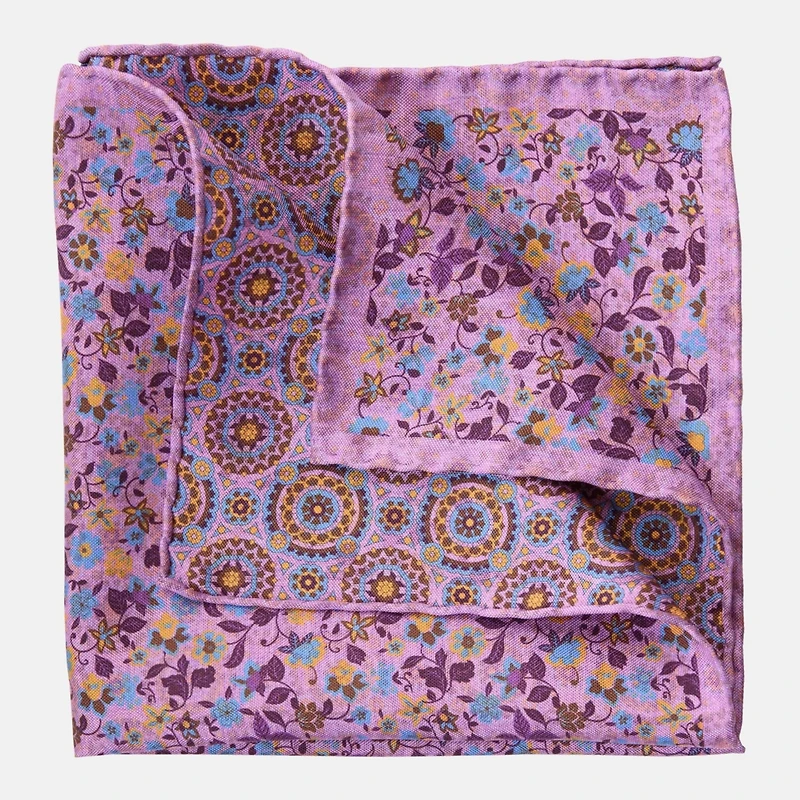 Elizabetta Men's Rimini - Large Silk Pocket Square for Men