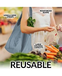 5 Pack 50 Pound Reusable Grocery Bags - With Handles