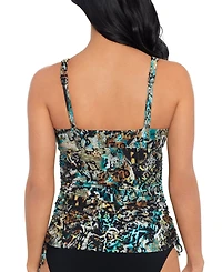 Magicsuit Women's Posh Mosh Dani Side-Shirred Tankini Top