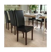 Emma+Oliver Two Mid-Century Parson'S Chairs And Finished Hardwood Frame For Kitchen, Dining Room & More