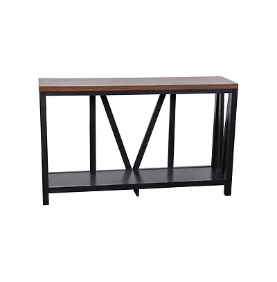 Erikson Modern Farmhouse Engineered Wood Sofa Table With Bracing And Lower Shelf