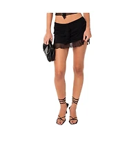 Edikted Women's Solange Ruffle Mesh Mini Skirt