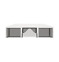 Party Tent with 4 Mesh Sidewalls 13.1'x29.5' White
