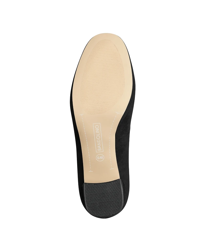 Bandolino Women's Cooler Almond Toe Platform Block Heel Pumps