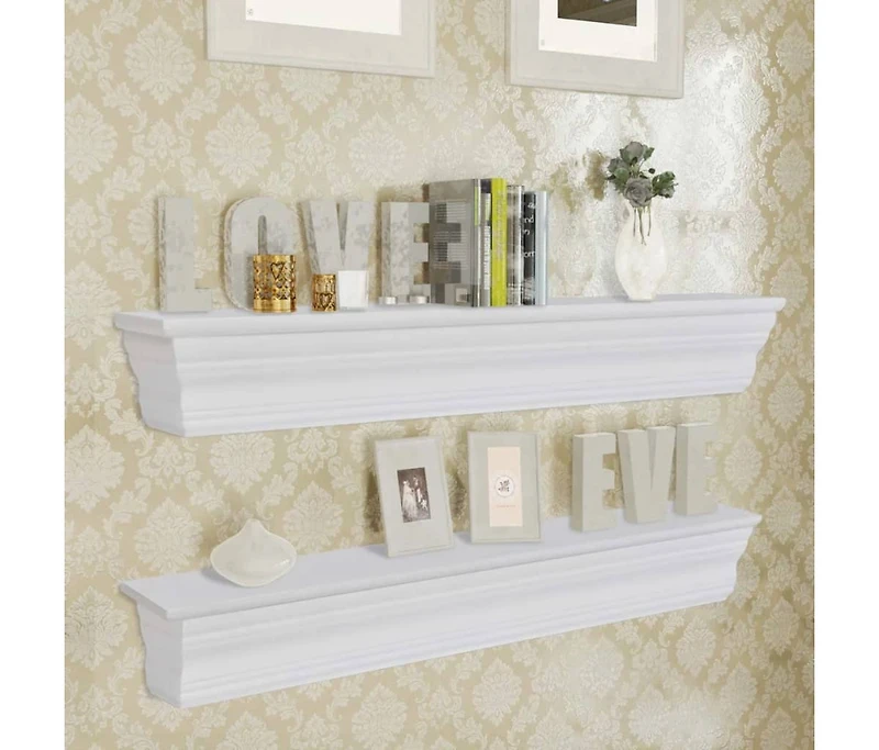 Wall Shelves 2 pcs White