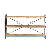 3-Tier Bookcase 55.1"x11.8"x31.5" Solid Reclaimed Wood