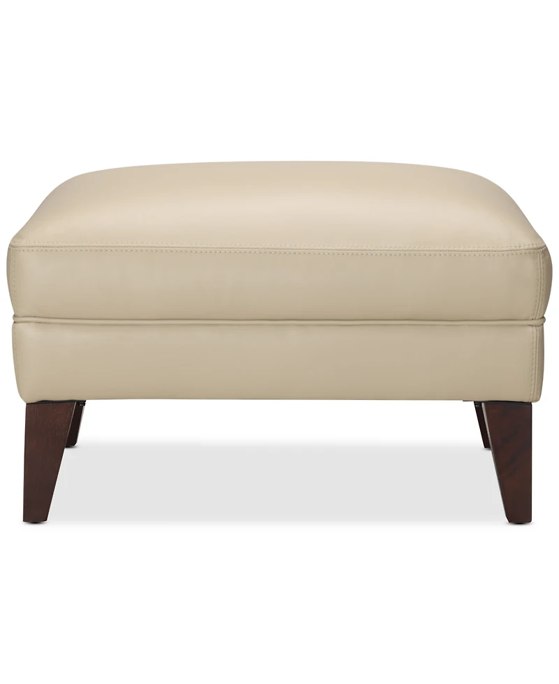 Collyn 31" Modern Leather Ottoman, Created for Macy's