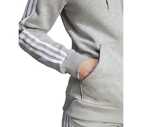 adidas Women's 3-Stripe Cotton Fleece Full-Zip Hoodie Sweatshirt