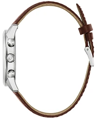Bulova Men's Chronograph Classic Sutton Brown Leather Strap Watch 41mm