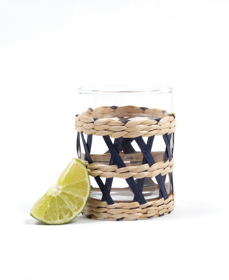 8 Oak Lane Glass Rattan Old Fashion