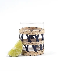 8 Oak Lane Glass Rattan Old Fashion