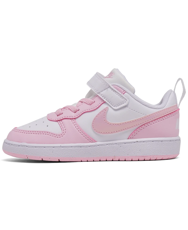 Nike Toddler Girls Court Borough Low Recraft Adjustable Strap Casual Sneakers from Finish Line