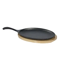 Basic Essentials 2 Piece Cast Iron Oval Fajita Plate