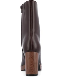 Journee Collection Women's Romer Center Seam Platform Block Heel Booties