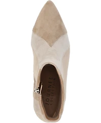 Journee Collection Women's Lusinda Color Block Pointed Toe Booties