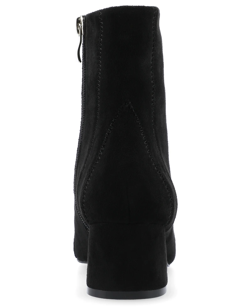 Journee Collection Women's Lusinda Color Block Pointed Toe Booties