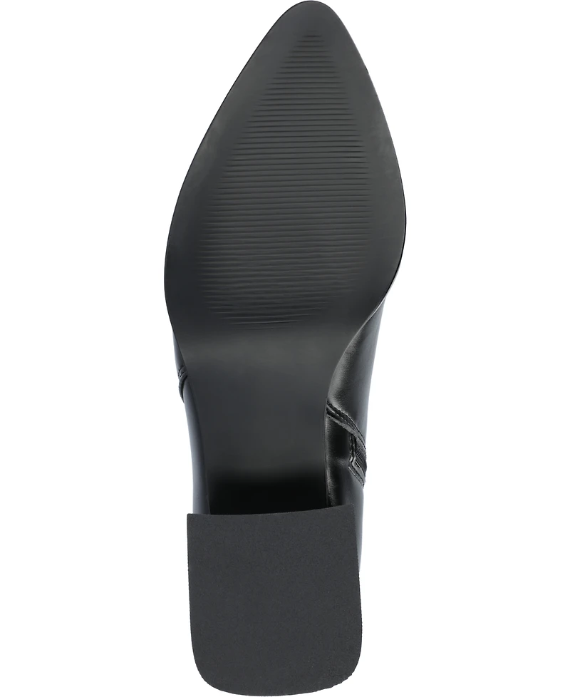 Journee Collection Women's Estelle Stacked Block Heel Booties