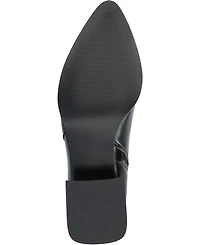 Journee Collection Women's Estelle Stacked Block Heel Booties