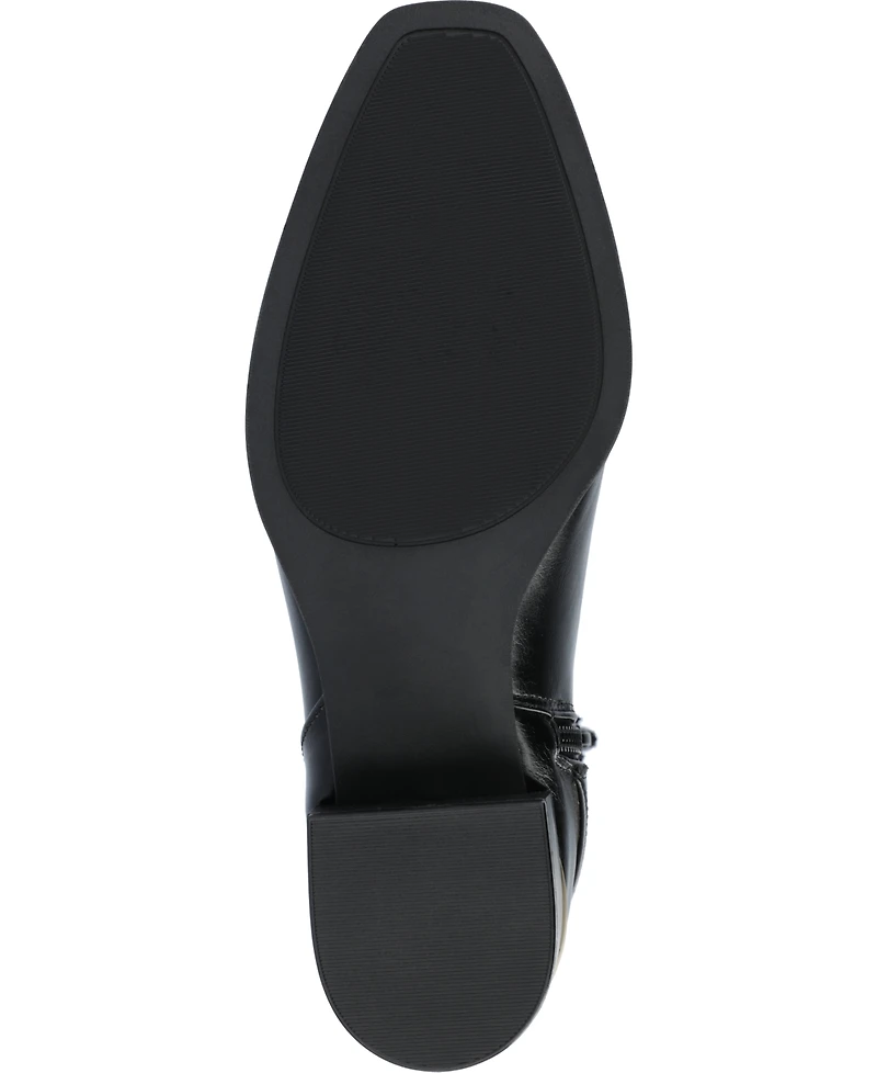 Journee Collection Women's Elley Buckle Strap Block Heel Booties