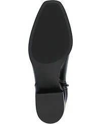 Journee Collection Women's Elley Buckle Strap Block Heel Booties