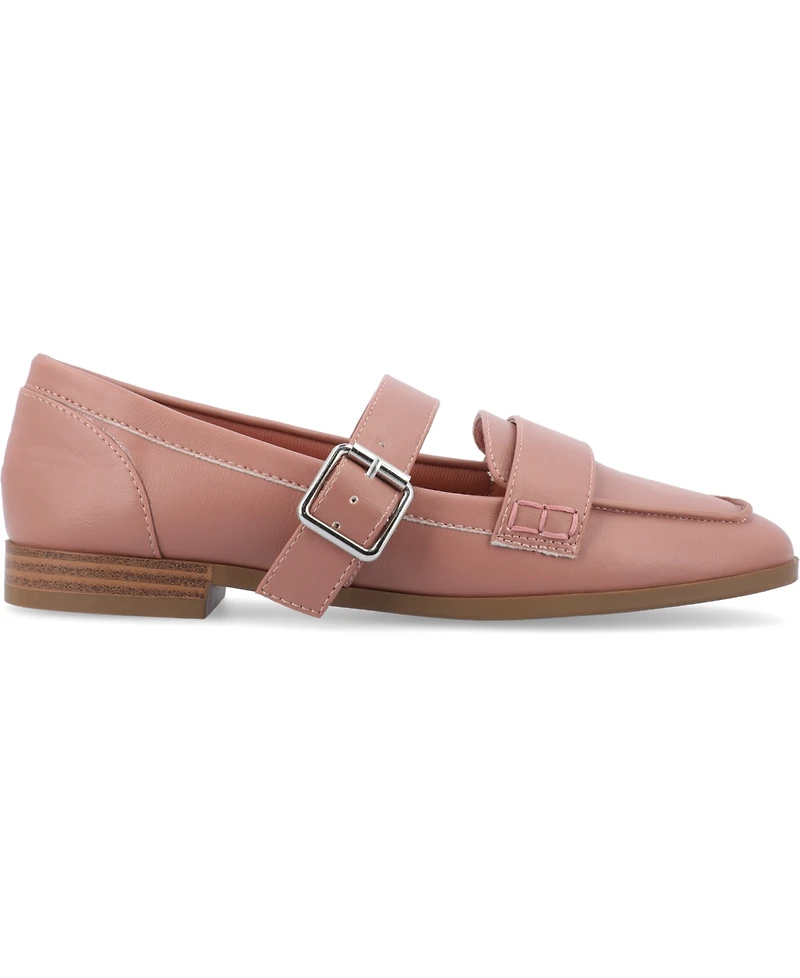 Journee Collection Women's Caspian Buckle Loafers