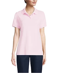 Lands' End Women's School Uniform Short Sleeve Interlock Polo Shirt