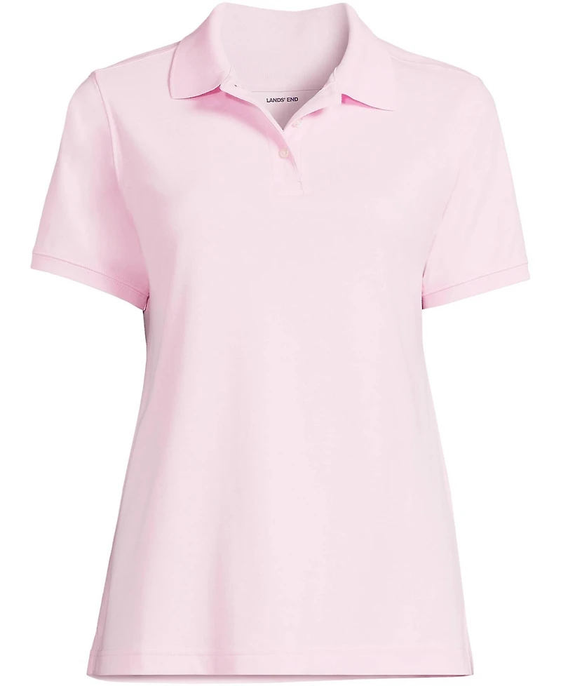 Lands' End Women's School Uniform Short Sleeve Interlock Polo Shirt