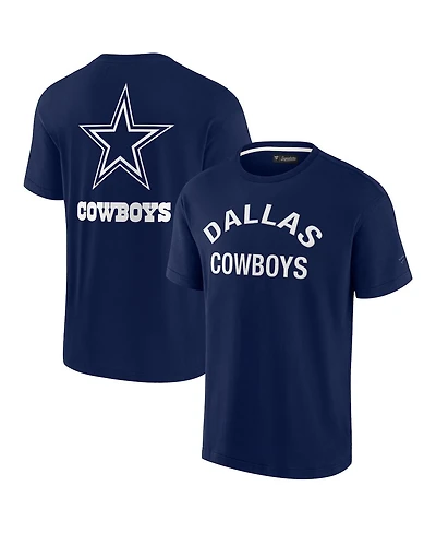 Men's and Women's Fanatics Signature Navy Dallas Cowboys Super Soft Short Sleeve T-shirt
