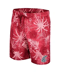Men's Colosseum Crimson Washington State Cougars What Else is New Swim Shorts