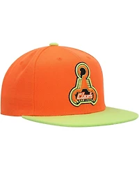 Men's Mitchell & Ness Orange San Jose Earthquakes Throwback Logo Snapback Hat
