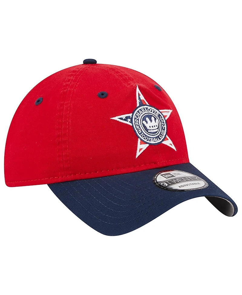 Men's New Era Red Charlotte Fc Americana 9TWENTY Adjustable Hat