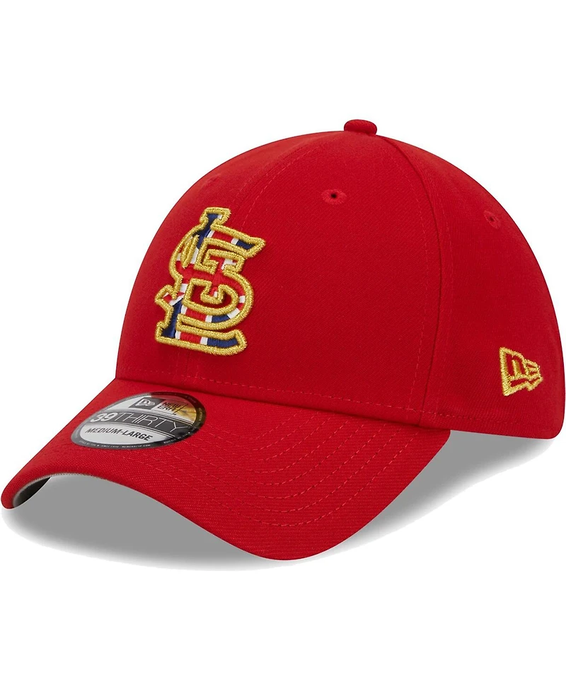 Men's New Era Red St. Louis Cardinals 2023 Mlb World Tour: London Series Flag Fill 39THIRTY Flex Hat