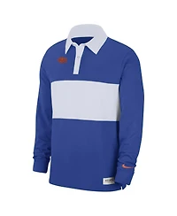 Men's Nike Royal Florida Gators Striped Long Sleeve Polo Shirt