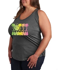 Hybrid Apparel Trendy Plus Size Destination Hawaii Graphic Tank