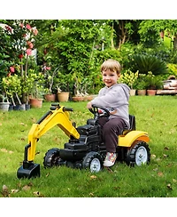 Aosom Kids Ride-On Construction with Horn for Kids & Toddlers 3+,