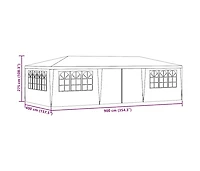 Professional Party Tent with Side Walls 13.1'x29.5' Anthracite 0.3 oz/ft²