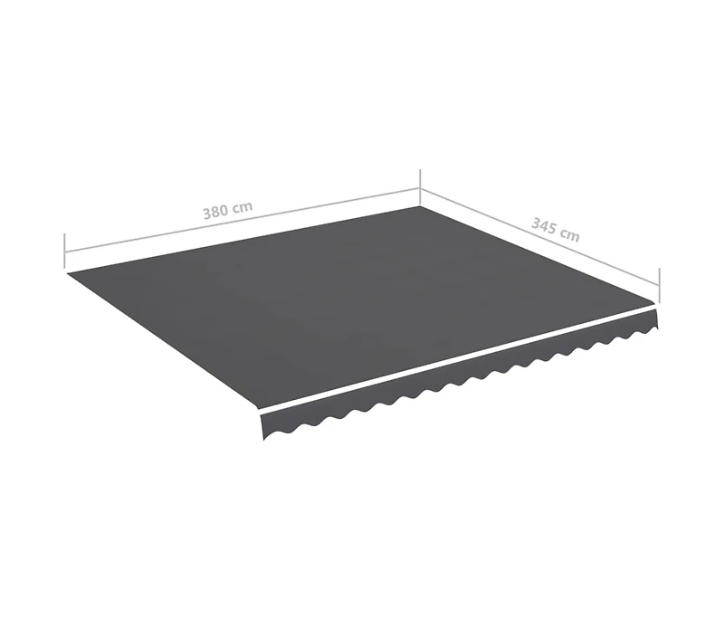 Replacement Fabric for Awning Anthracite 13.1'x11.5'