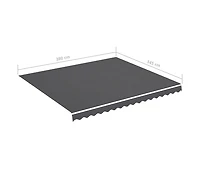 Replacement Fabric for Awning Anthracite 13.1'x11.5'