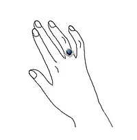 Bling Jewelry Art Deco Style Royal Blue Oval Baguette Halo 6CT Cz Solitaire Statement Promise Ring Silver Plated