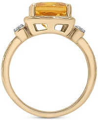 Citrine (2-1/3 ct. t.w.) & Lab-Grown White Sapphire (1/20 ct. t.w.) Statement Ring in 14k Gold-Plated Sterling Silver