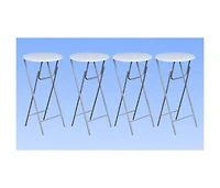 vidaXL Bar Tables 4 pcs with Mdf Tabletop White