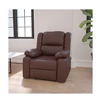 Emma+Oliver Recliner With Bustle Back And Padded Arms