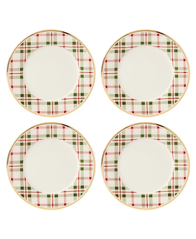 Lenox Holiday Plaid Porcelain Dinner Plates, Set of 4
