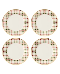Lenox Holiday Plaid Porcelain Dinner Plates, Set of 4