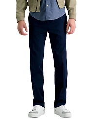 Haggar Men's Premium No Iron Khaki Straight-Fit Stretch Flat-Front Pants