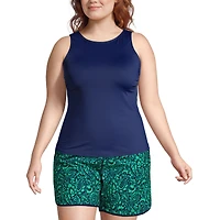 Lands' End Women's Dd-Cup High Neck Upf 50 Modest Tankini Swimsuit Top
