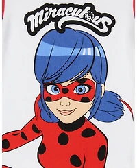 Miraculous Tales Of Ladybug Little Girls Miraculous: Tales of Ladybug & Cat Noir Tight Fit Character Cartoon Sleep Pajama Set