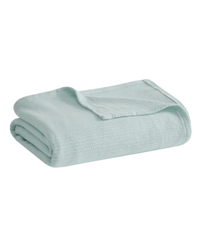 Madison Park Freshspun Basketweave Cotton Blanket