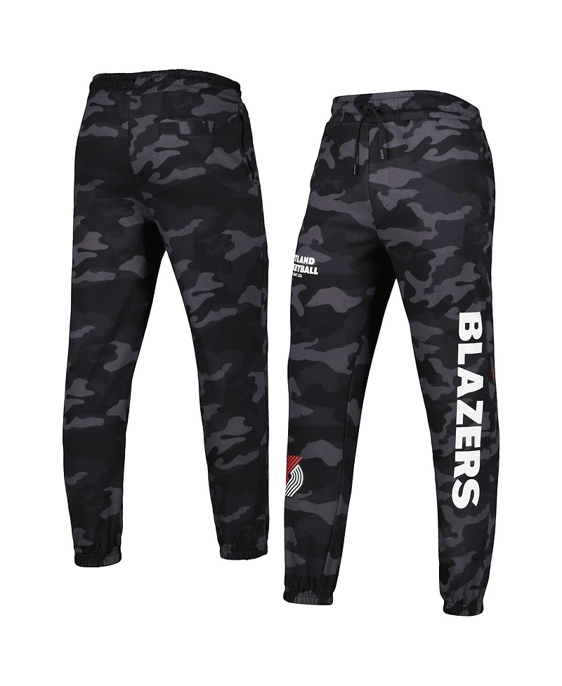 Men's New Era Black, Camo Portland Trail Blazers Tonal Joggers